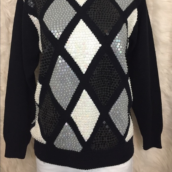 Alfred Dunner Womens PM Sweater Sequined - Picture 2 of 6